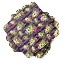 Load image into Gallery viewer, Watecolor Day of the Dead Halloween Foam Coaster  BB7519FC