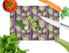Load image into Gallery viewer, Watecolor Day of the Dead Halloween Glass Cutting Boards – Durable, Decorative Kitchen Art Large BB7519LCB