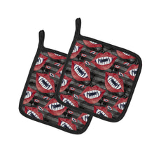 Load image into Gallery viewer, Watecolor Halloween Vampire Teeth Pot Holders - Set of 2 - Heat-Resistant Kitchen Essentials BB7520PTHD