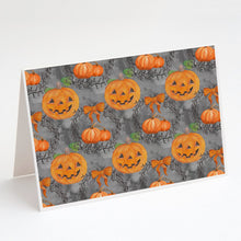 Load image into Gallery viewer, Watecolor Halloween Pumpkins Greeting Cards -  Blank Note Cards – 8-Pack of Artist-Designed Cards with Envelopes