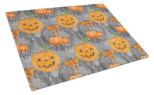 Load image into Gallery viewer, Watecolor Halloween Pumpkins Glass Cutting Boards – Durable, Decorative Kitchen Art Large BB7521LCB
