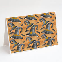 Load image into Gallery viewer, Watecolor Halloween Witches Hat Greeting Cards -  Blank Note Cards – 8-Pack of Artist-Designed Cards with Envelopes