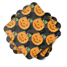 Load image into Gallery viewer, Watecolor Halloween Jack-O-Lantern Foam Coaster  BB7524FC
