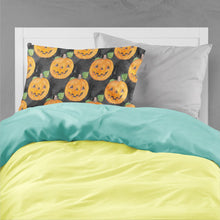Load image into Gallery viewer, Watecolor Halloween Jack-O-Lantern Fabric Standard Pillowcase – Artistic Decorative Front, White Back BB7524PILLOWCASE