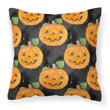 Load image into Gallery viewer, Watecolor Halloween Jack-O-Lantern Fabric Decorative Pillow BB7524PW1818