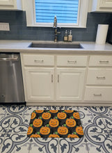 Load image into Gallery viewer, Watecolor Halloween Jack-O-Lantern Machine Washable Memory Foam Mat BB7524RUG
