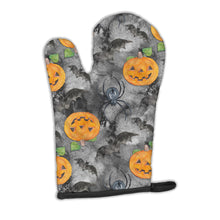 Load image into Gallery viewer, Watecolor Halloween Jack-O-Lantern Bats Oven Mitt BB7525OVMT