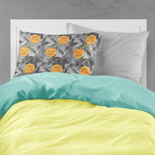 Load image into Gallery viewer, Watecolor Halloween Jack-O-Lantern Bats Fabric Standard Pillowcase – Artistic Decorative Front, White Back BB7525PILLOWCASE
