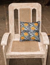 Load image into Gallery viewer, Watecolor Halloween Jack-O-Lantern Bats Fabric Decorative Pillow BB7525PW1818