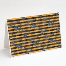 Load image into Gallery viewer, Watecolor Halloween Spiders Greeting Cards -  Blank Note Cards – 8-Pack of Artist-Designed Cards with Envelopes