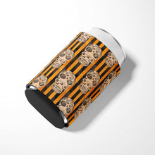 Load image into Gallery viewer, Watecolor Halloween Day of the Dead Head Can or Bottle Hugger BB7527CC