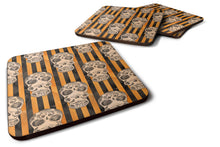 Load image into Gallery viewer, Watecolor Halloween Day of the Dead Head Coasters - Set of 4 Lightweight Foam, Absorbent Drink Coasters