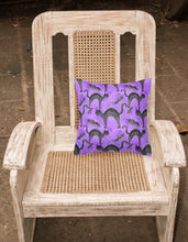 Load image into Gallery viewer, Watecolor Halloween Black Cats on Purple Fabric Decorative Pillow BB7528PW1818