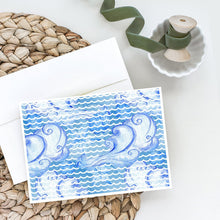 Load image into Gallery viewer, Beach Watercolor Abstract Waves Greeting Cards -  Blank Note Cards – 8-Pack of Artist-Designed Cards with Envelopes