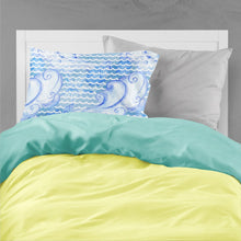 Load image into Gallery viewer, Beach Watercolor Abstract Waves Fabric Standard Pillowcase – Artistic Decorative Front, White Back BB7530PILLOWCASE