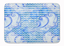 Load image into Gallery viewer, Beach Watercolor Abstract Waves Machine Washable Memory Foam Mat BB7530RUG
