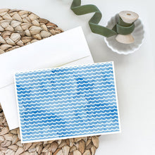 Load image into Gallery viewer, Beach Watercolor Waves Greeting Cards -  Blank Note Cards – 8-Pack of Artist-Designed Cards with Envelopes