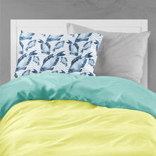 Load image into Gallery viewer, Beach Watercolor Fishes Fabric Standard Pillowcase – Artistic Decorative Front, White Back BB7532PILLOWCASE