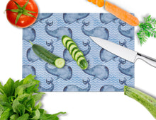 Load image into Gallery viewer, Beach Watercolor Whales Glass Cutting Boards – Durable, Decorative Kitchen Art Large BB7535LCB