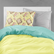 Load image into Gallery viewer, Watercolor Coffee and Journal Fabric Standard Pillowcase – Artistic Decorative Front, White Back BB7537PILLOWCASE