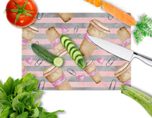 Load image into Gallery viewer, Watercolor Coffee and Paper Clips Glass Cutting Boards – Durable, Decorative Kitchen Art Large BB7538LCB