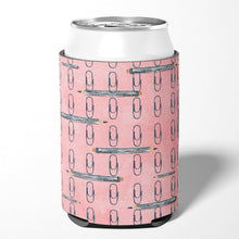 Load image into Gallery viewer, Watercolor Organized Paper Clips Pink Can or Bottle Hugger BB7539CC