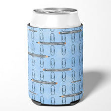 Load image into Gallery viewer, Watercolor Organized Paper Clips Blue Can or Bottle Hugger BB7540CC