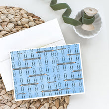 Load image into Gallery viewer, Watercolor Organized Paper Clips Blue BB7540DS66 Greeting Cards -  Blank Note Cards – 8-Pack of Artist-Designed Cards with Envelopes