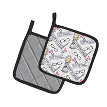 Load image into Gallery viewer, Watercolor Girl Boss Get it Girl Pot Holders - Set of 2 - Heat-Resistant Kitchen Essentials BB7542PTHD