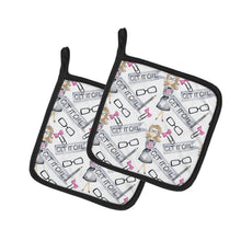 Load image into Gallery viewer, Watercolor Girl Boss Get it Girl Pot Holders - Set of 2 - Heat-Resistant Kitchen Essentials BB7542PTHD