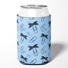 Load image into Gallery viewer, Watercolor Paper Clips Blue Can or Bottle Hugger BB7544CC
