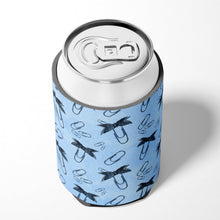 Load image into Gallery viewer, Watercolor Paper Clips Blue Can or Bottle Hugger BB7544CC