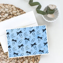 Load image into Gallery viewer, Watercolor Paper Clips Blue BB7544DS66 Greeting Cards -  Blank Note Cards – 8-Pack of Artist-Designed Cards with Envelopes