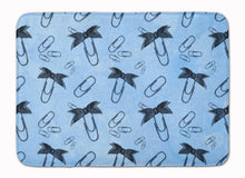 Load image into Gallery viewer, Watercolor Paper Clips Blue Machine Washable Memory Foam Mat BB7544RUG