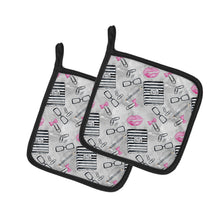 Load image into Gallery viewer, Watercolor Girl Boss Journaling Pot Holders - Set of 2 - Heat-Resistant Kitchen Essentials BB7545PTHD