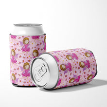 Load image into Gallery viewer, Watercolor Fairy Princess on Pink Can or Bottle Hugger BB7547CC