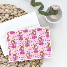 Load image into Gallery viewer, Watercolor Fairy Princess on Pink Greeting Cards -  Blank Note Cards – 8-Pack of Artist-Designed Cards with Envelopes