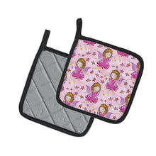 Load image into Gallery viewer, Watercolor Fairy Princess on Pink Pot Holders - Set of 2 - Heat-Resistant Kitchen Essentials BB7547PTHD
