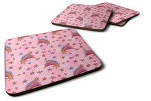 Load image into Gallery viewer, Watercolor Shooting Stars on Pink Foam Coaster  BB7548FC
