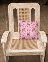 Load image into Gallery viewer, Watercolor Shooting Stars on Pink Fabric Decorative Pillow BB7548PW1818
