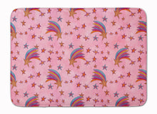 Load image into Gallery viewer, Watercolor Shooting Stars on Pink Machine Washable Memory Foam Mat BB7548RUG