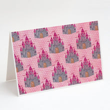 Load image into Gallery viewer, Watercolor Princess Castle Greeting Cards -  Blank Note Cards – 8-Pack of Artist-Designed Cards with Envelopes