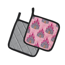 Load image into Gallery viewer, Watercolor Princess Castle Pot Holders - Set of 2 - Heat-Resistant Kitchen Essentials BB7549PTHD