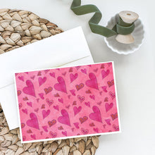 Load image into Gallery viewer, Watercolor Love and Hearts Greeting Cards -  Blank Note Cards – 8-Pack of Artist-Designed Cards with Envelopes