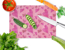Load image into Gallery viewer, Watercolor Love and Hearts Glass Cutting Boards – Durable, Decorative Kitchen Art Large BB7550LCB