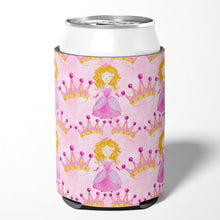 Load image into Gallery viewer, Watercolor Princess and Crown Can or Bottle Hugger BB7551CC