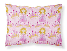 Load image into Gallery viewer, Watercolor Princess and Crown Fabric Standard Pillowcase – Artistic Decorative Front, White Back BB7551PILLOWCASE