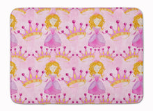 Load image into Gallery viewer, Watercolor Princess and Crown Machine Washable Memory Foam Mat BB7551RUG