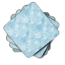 Load image into Gallery viewer, Watercolor Snowflake on Light Blue Foam Coaster  BB7552FC