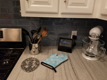 Load image into Gallery viewer, Watercolor Snowflake on Light Blue Oven Mitt BB7552OVMT